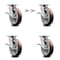 Service Caster 8 Inch Kingpinless Poly on Polyolefin Wheel Caster Brakes 2 Swivel Locks, 4PK SCC-KP30S820-PPUR-SLB-BSL-2-SLB-2 - alternate 1